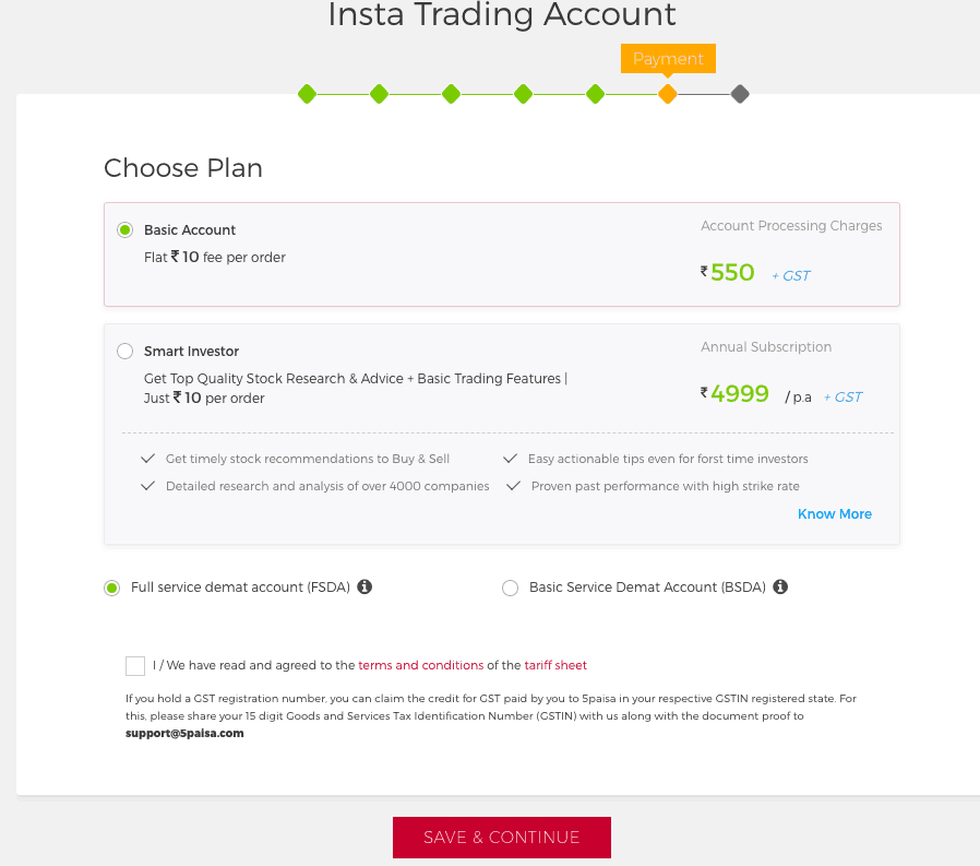 5Paisa Account Opening Process