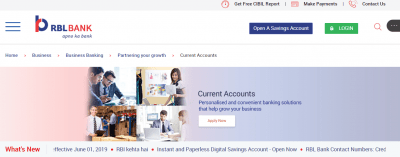 RBL Bank Current Account